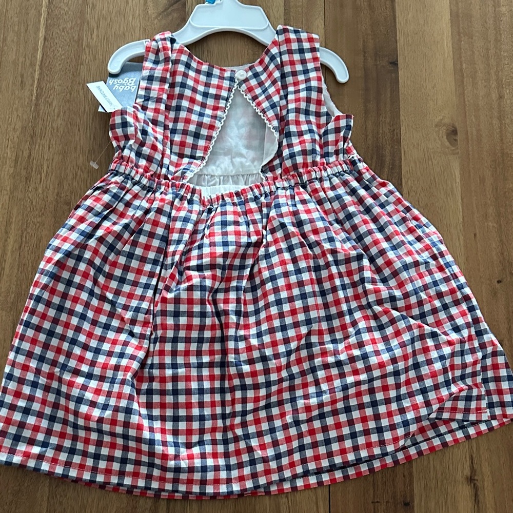 Baby B’gosh Red and Blue Plaid Sleeveless Dress - NWT Sz 24 months - Picture 5 of 6